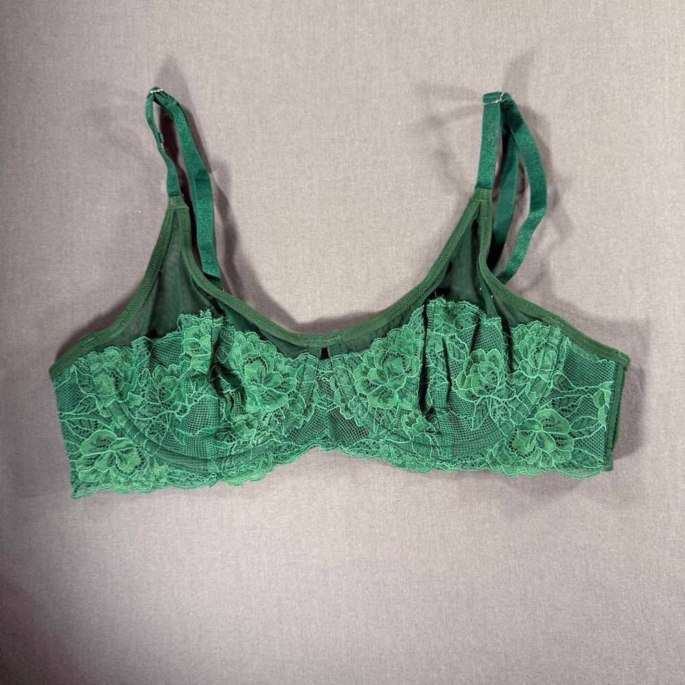 Avidlove Size Small Women's Green Bra Wirefree Padding-Free